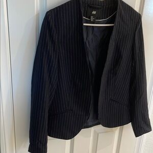 H&M Dark Pinstripe Jacket